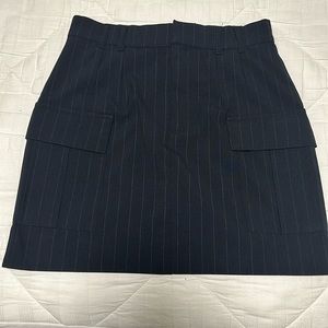 Zara Pinstripe cargo mini skirt